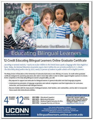 UConn Online Graduate Certificate in Educating Bilingual Learners